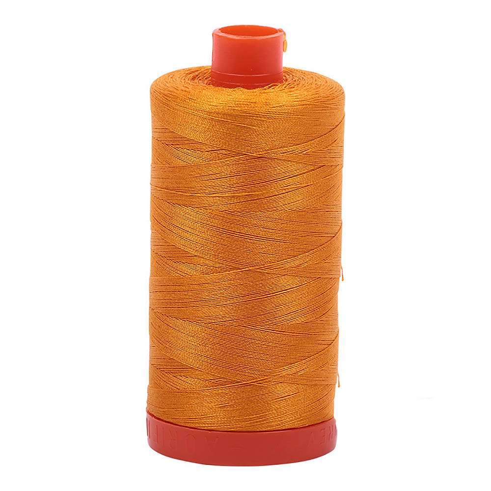 Gorgeous Yellow Orange 50wt Aurifil 100% Cotton Mako Thread - Large Spool of 1,422!