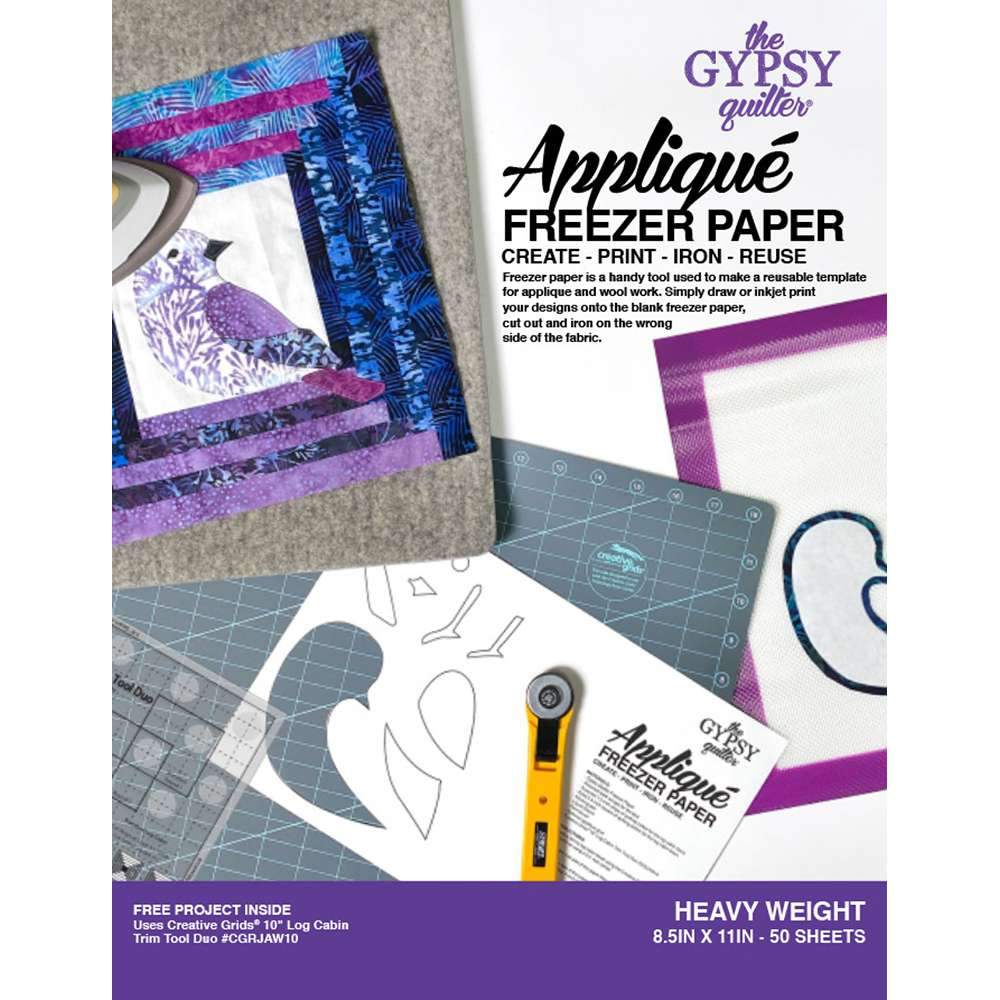 Gypsy Quilter's Premium 8-1/2 x 11 Heavy-Weight Freezer Paper - 50 Sheets! Grab Yours Now!