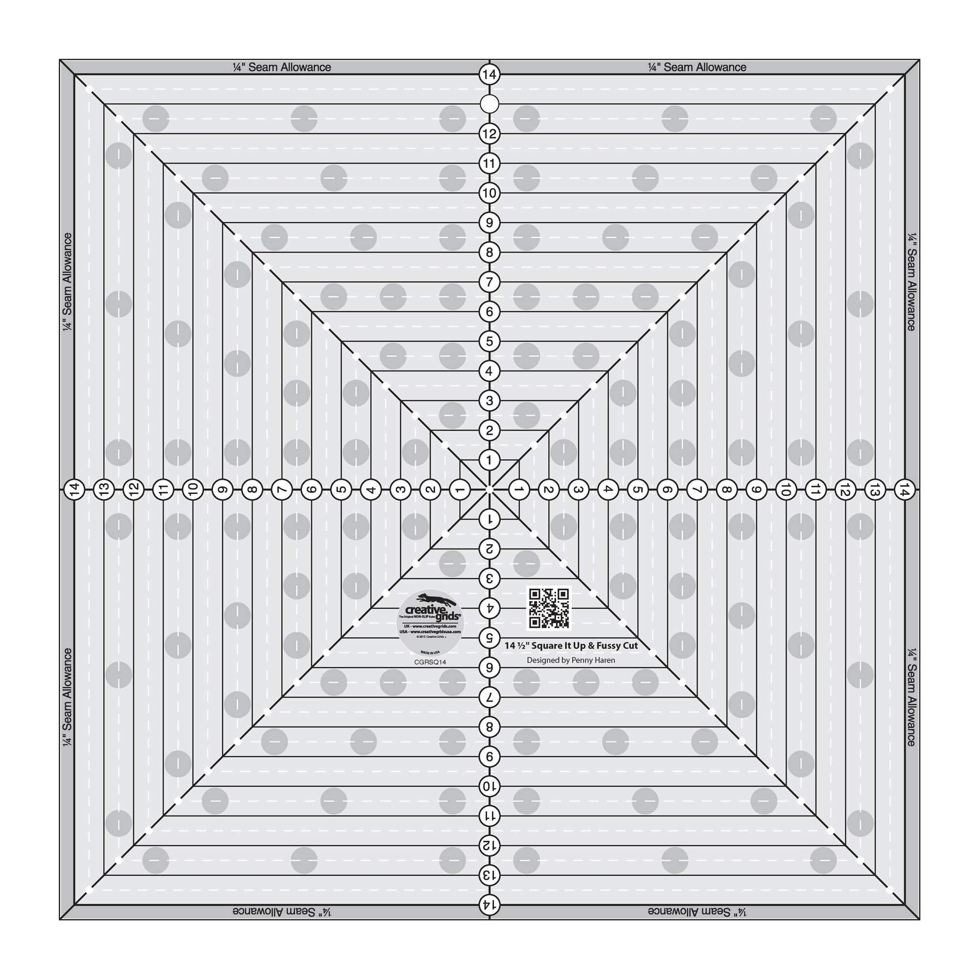 Creative Grids Two - In - One Square It Up & Fussy Cut Ruler: A Quilter's Dream Tool