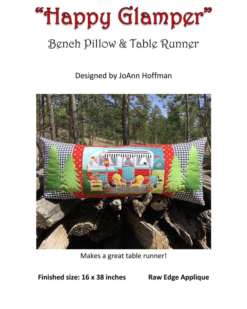 Exciting Happy Glamper Bench Pillow Pattern