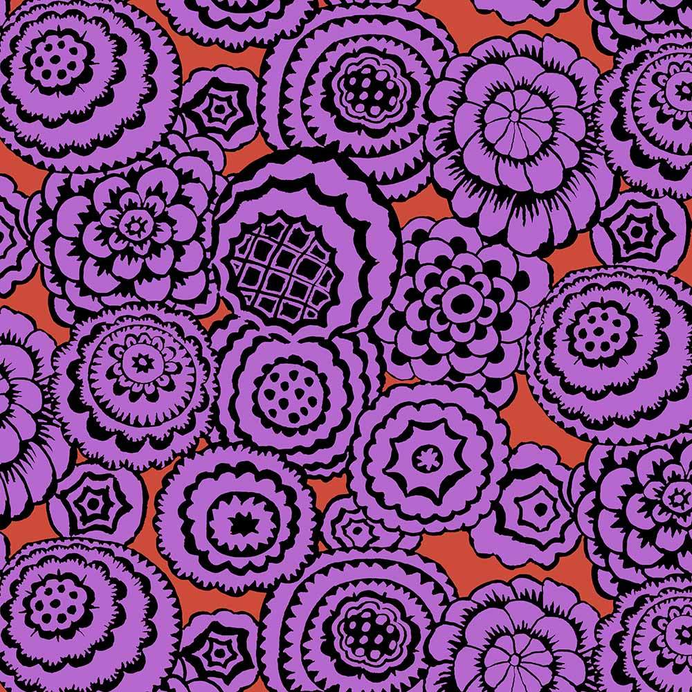 FreeSpirit's Kaffe Fassett Deco Dark Fabric - Yardage Delight!