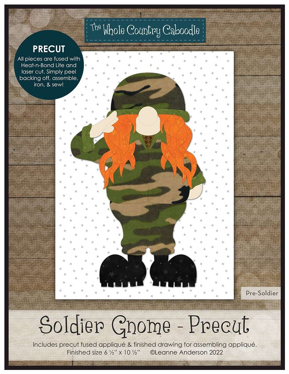 Exciting Soldier Gnome Precut Fused Applique Pack - Get Yours Now!