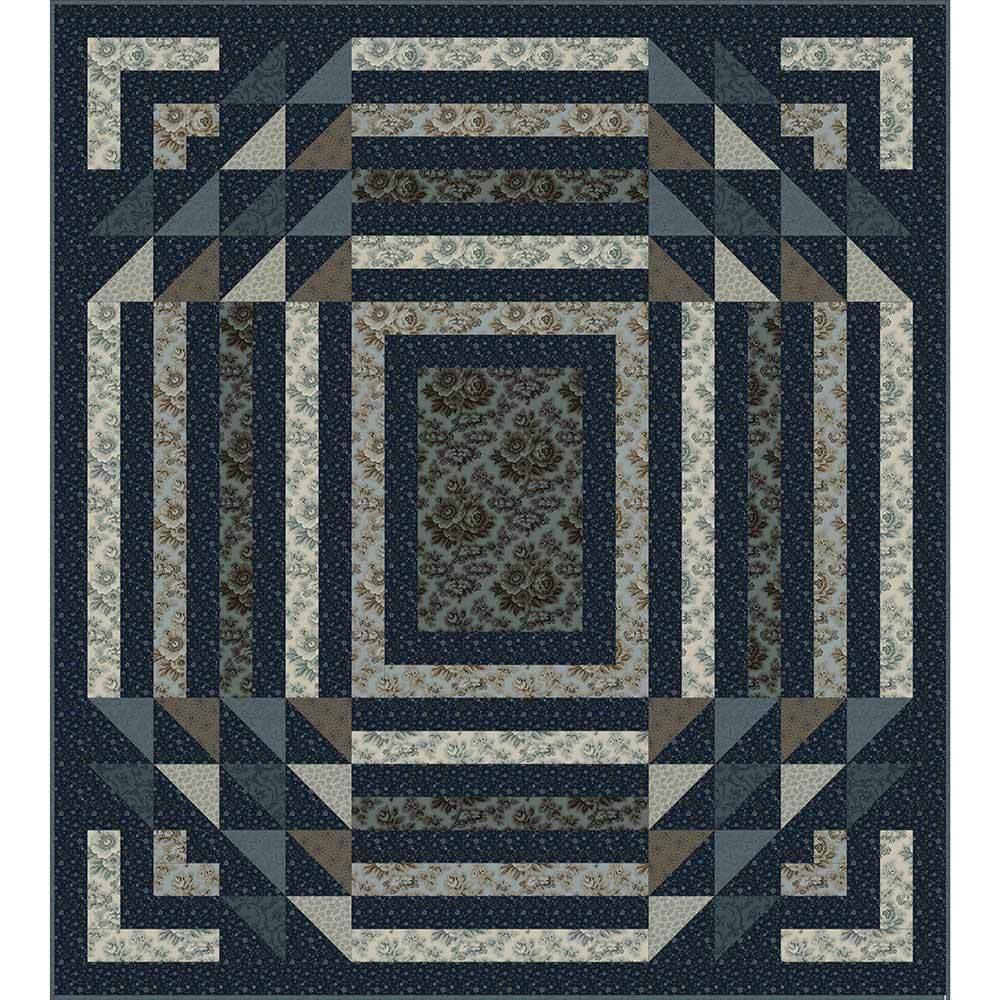 Stunning Dark & Stormy Jewelry Box Quilt Kit by Maywood Studios