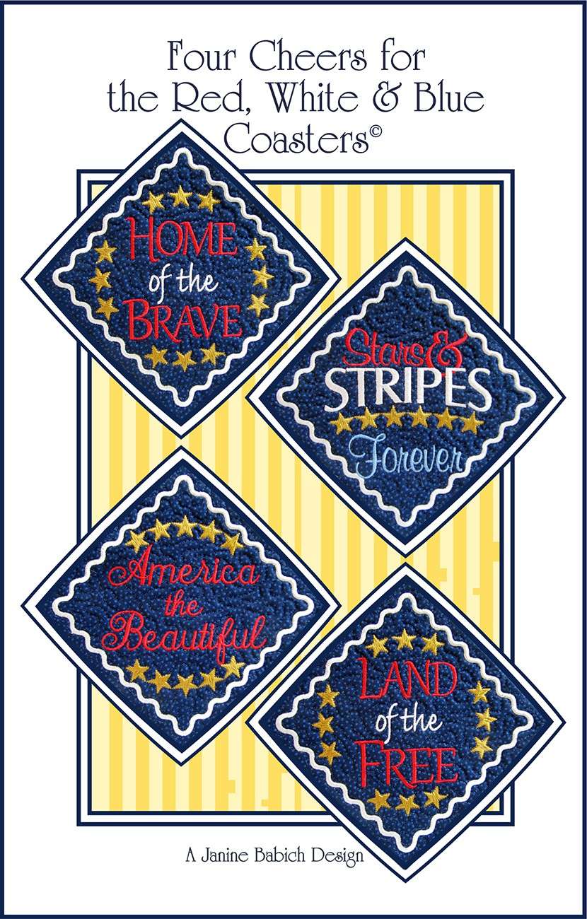 Cheer for the Red, White & Blue! Janine Babich's Patriotic Coasters