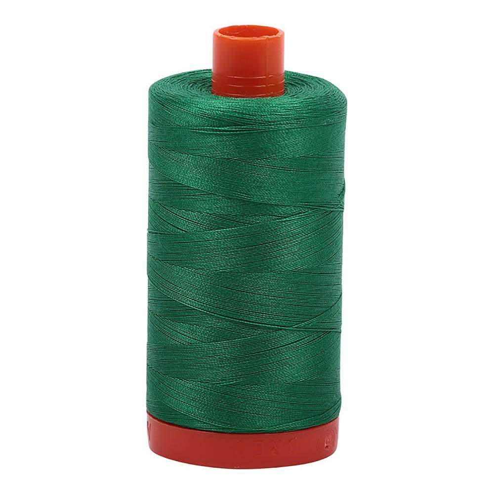 Gorgeous Green 50wt Aurifil 100% Cotton Mako Thread - Large Spool with 1,422 Yards!