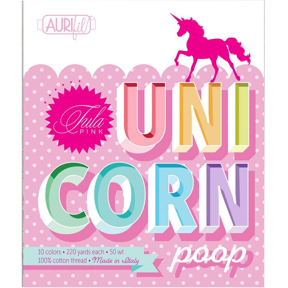 Tula Pink's Enchanting Unicorn Poop Thread Set