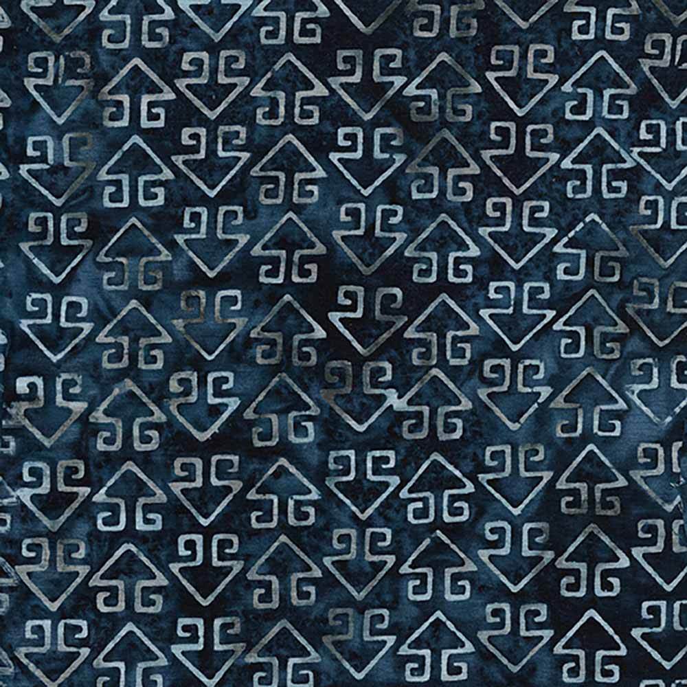 Island Batiks Geo Arrow - Stunning Blue Marine Yardage