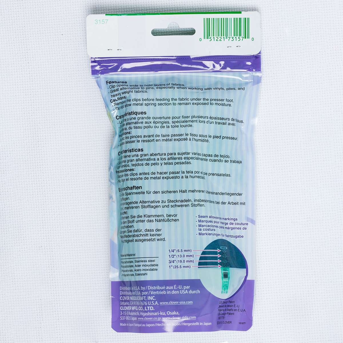 Clover Jumbo Wonder Clips - 2 1/4 Inches Long, 24 Per Package: A Sewing Marvel!