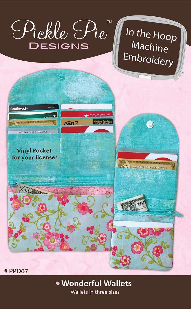 Pickle Pie Designs' Magical In - The Hoop Wallet Embroidery Design CD