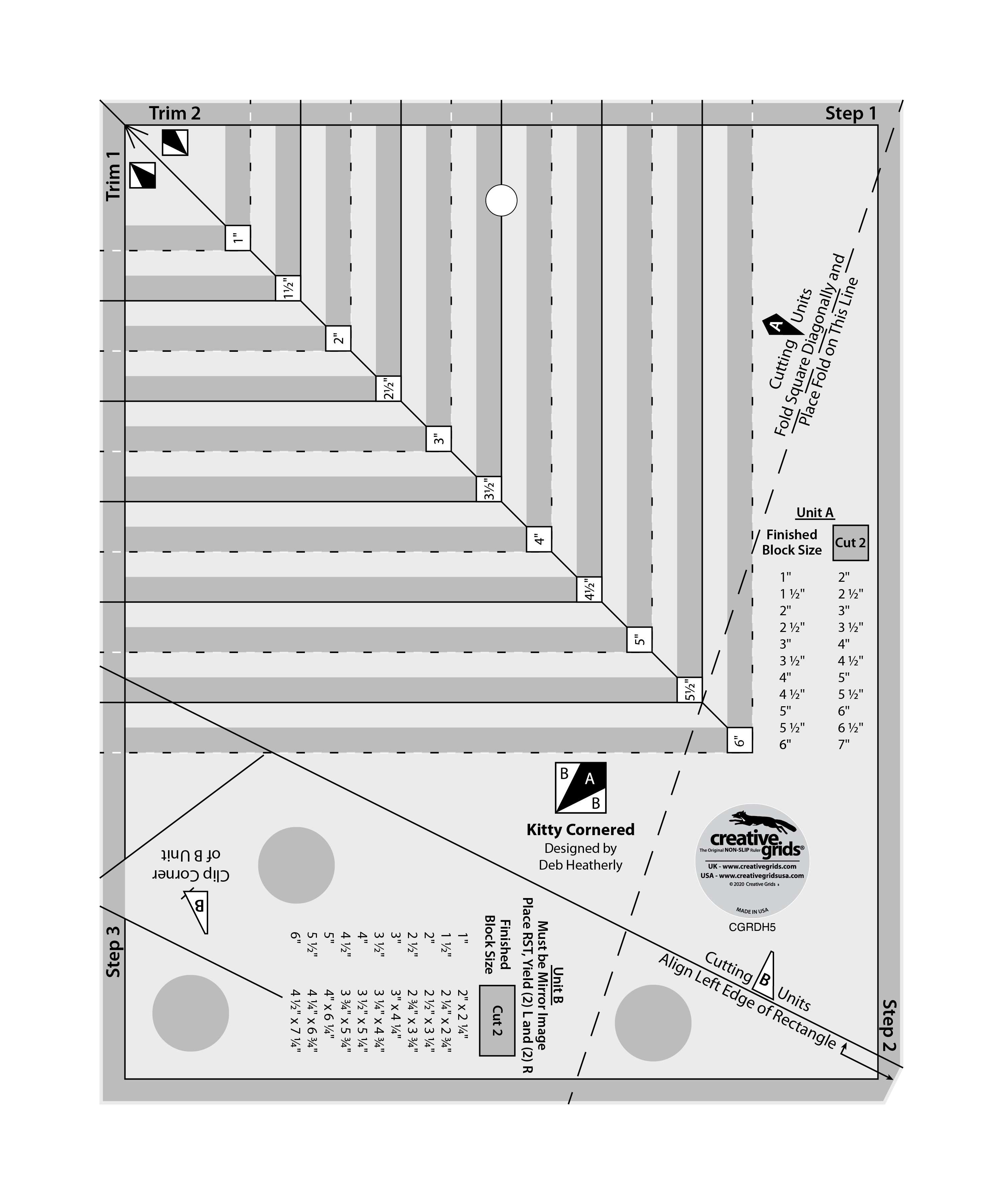 Creative Grids Amazing Kitty Cornered Ruler