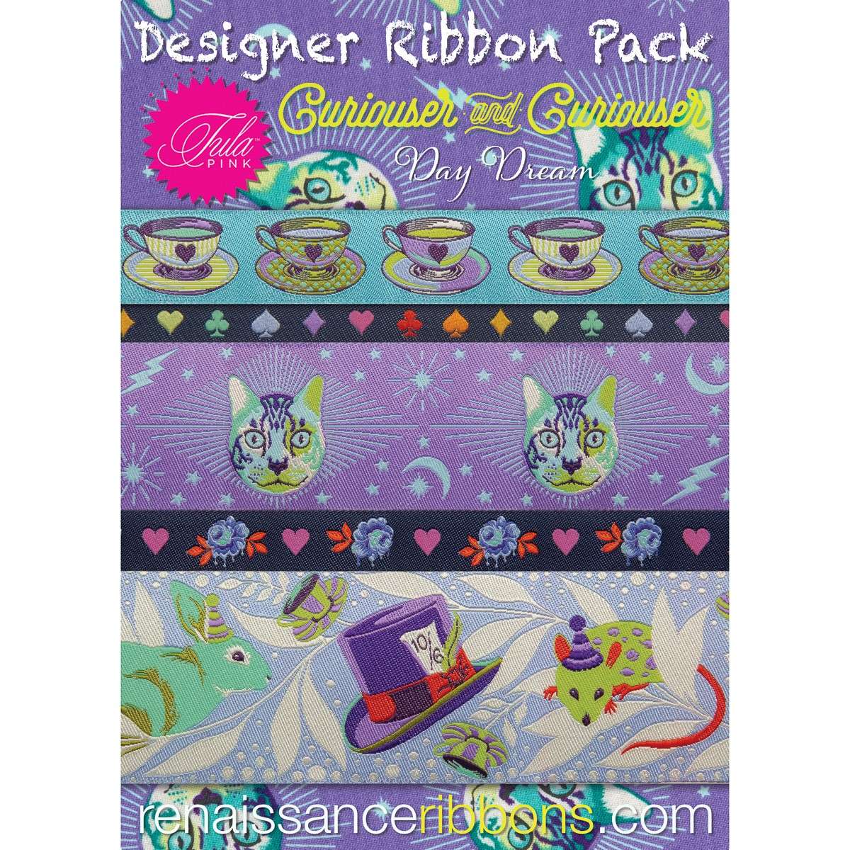 Tula Pink Curiouser DayDream Designer Ribbon Pack - Elevate Your Sewing!