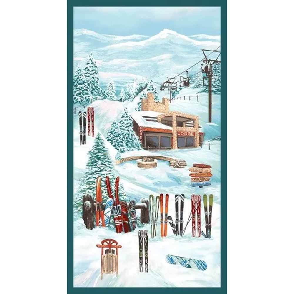 Slope Side - 5 Piece - 1/2 Yard Bundle with 2 FREE Panels: Create Your Ski-Style Quilt Now!