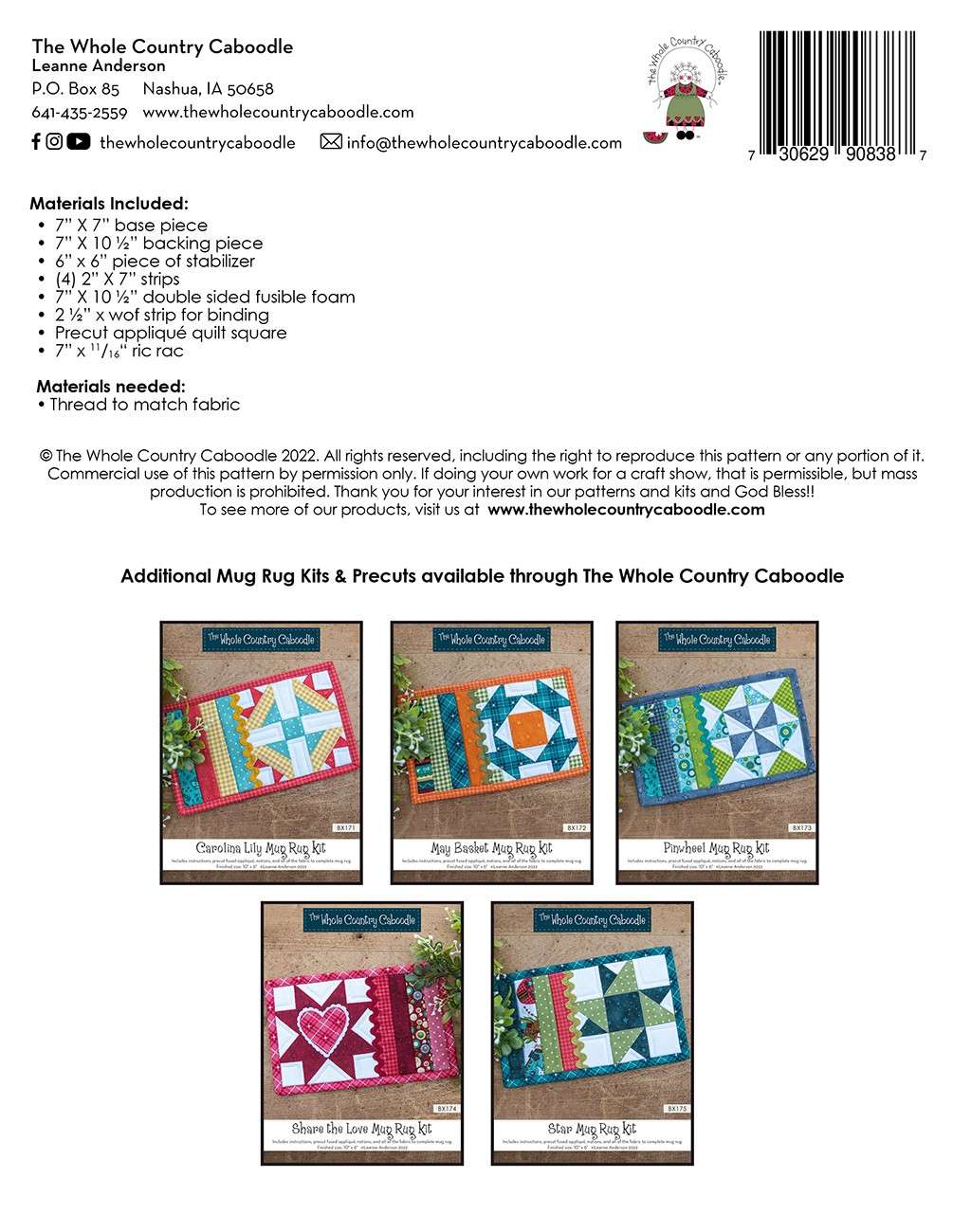 Charming Tulip Mug Rug DIY Kit