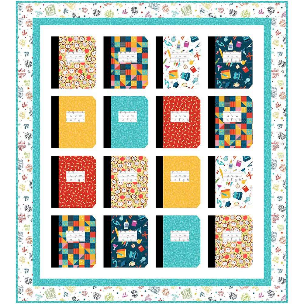 Wendy Sheppard's Composition Notebook Quilt Kit by P&B Textiles - A Must-Have!