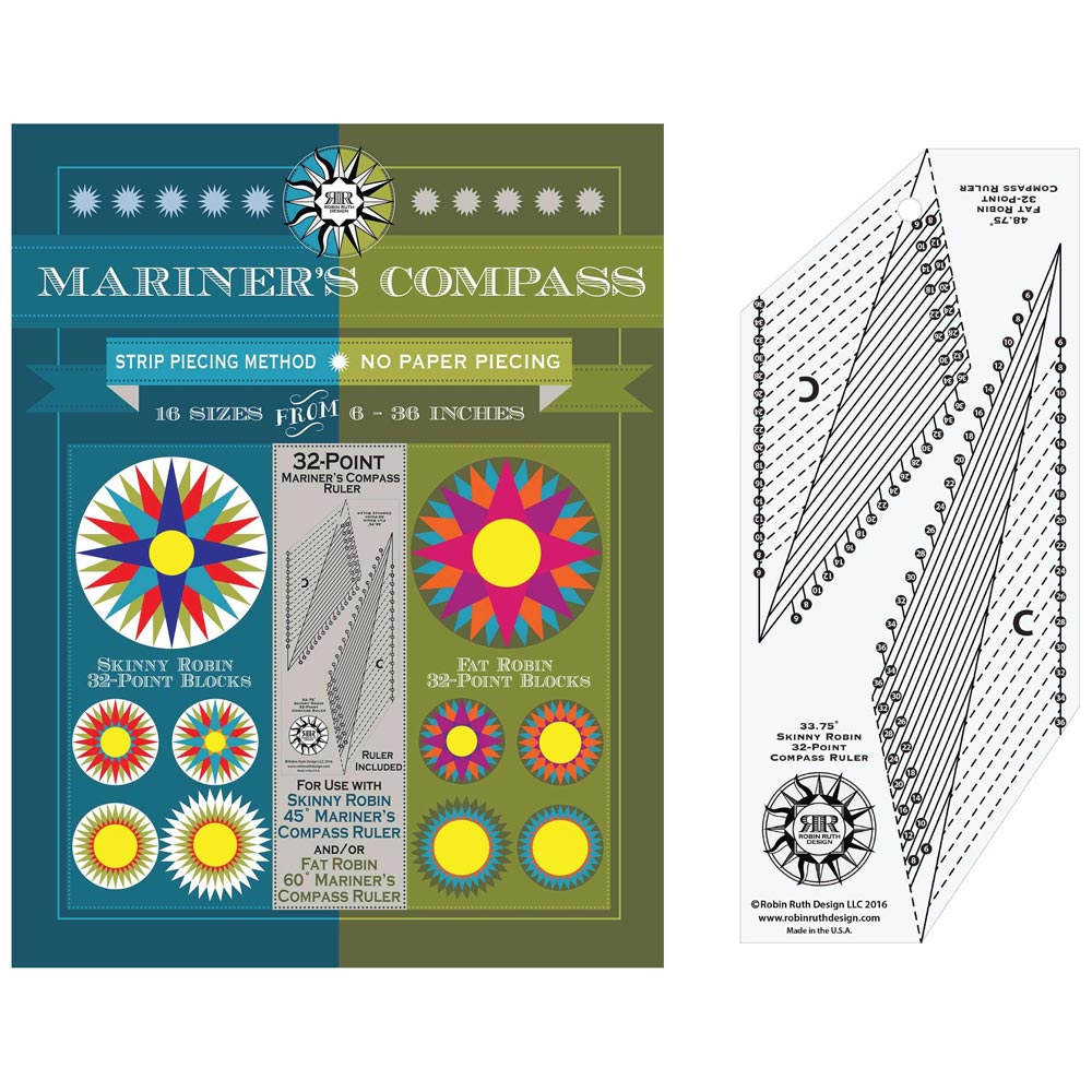 32-Point Mariner's Compass Book and Ruler: A Must-Have Navigation Set