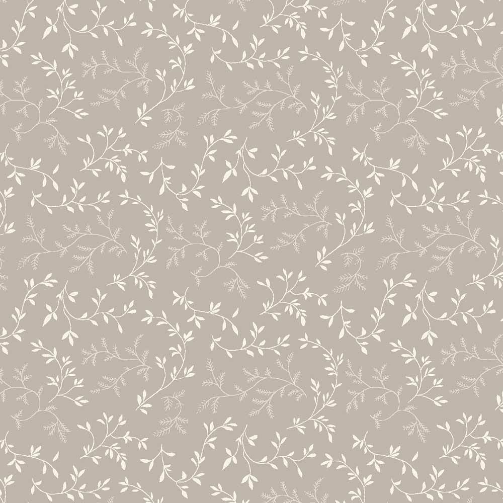 Wilmington Prints - Blushing Blooms by Kaye England - Tossed Leaves in Dark Beige - Yardage