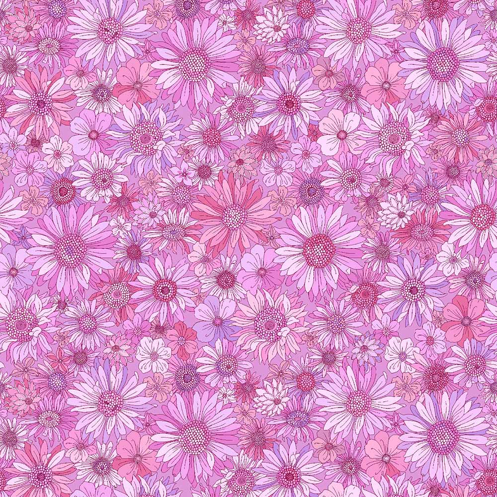 Gorgeous Rose Sunflower Blooms 108 - Wide Fabric by the Yard