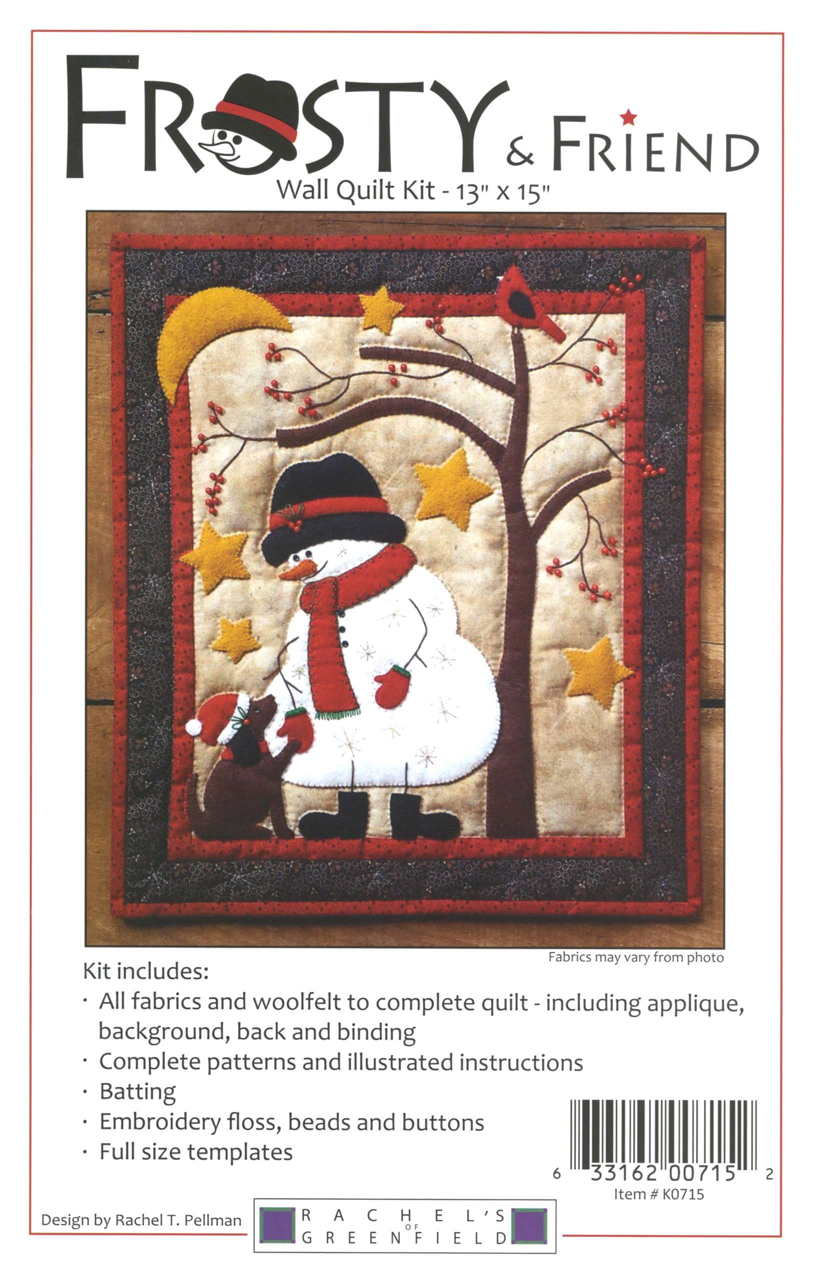 Frosty and Friend Wall Quilt Kit by Rachel Pellman: A Winter Wonder! 