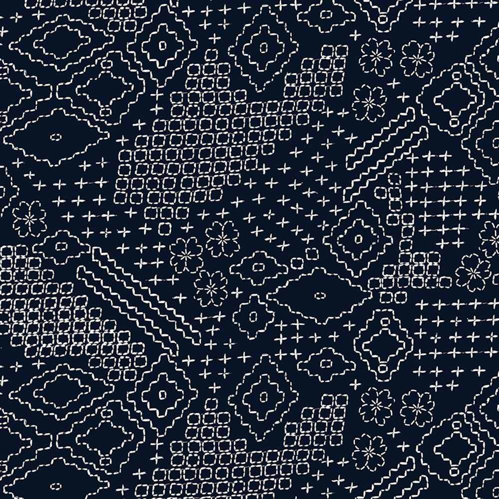 Windham Fabrics - Sashiko Sampler Indigo - 108 Wide Yardage: A Stunning Fabric!