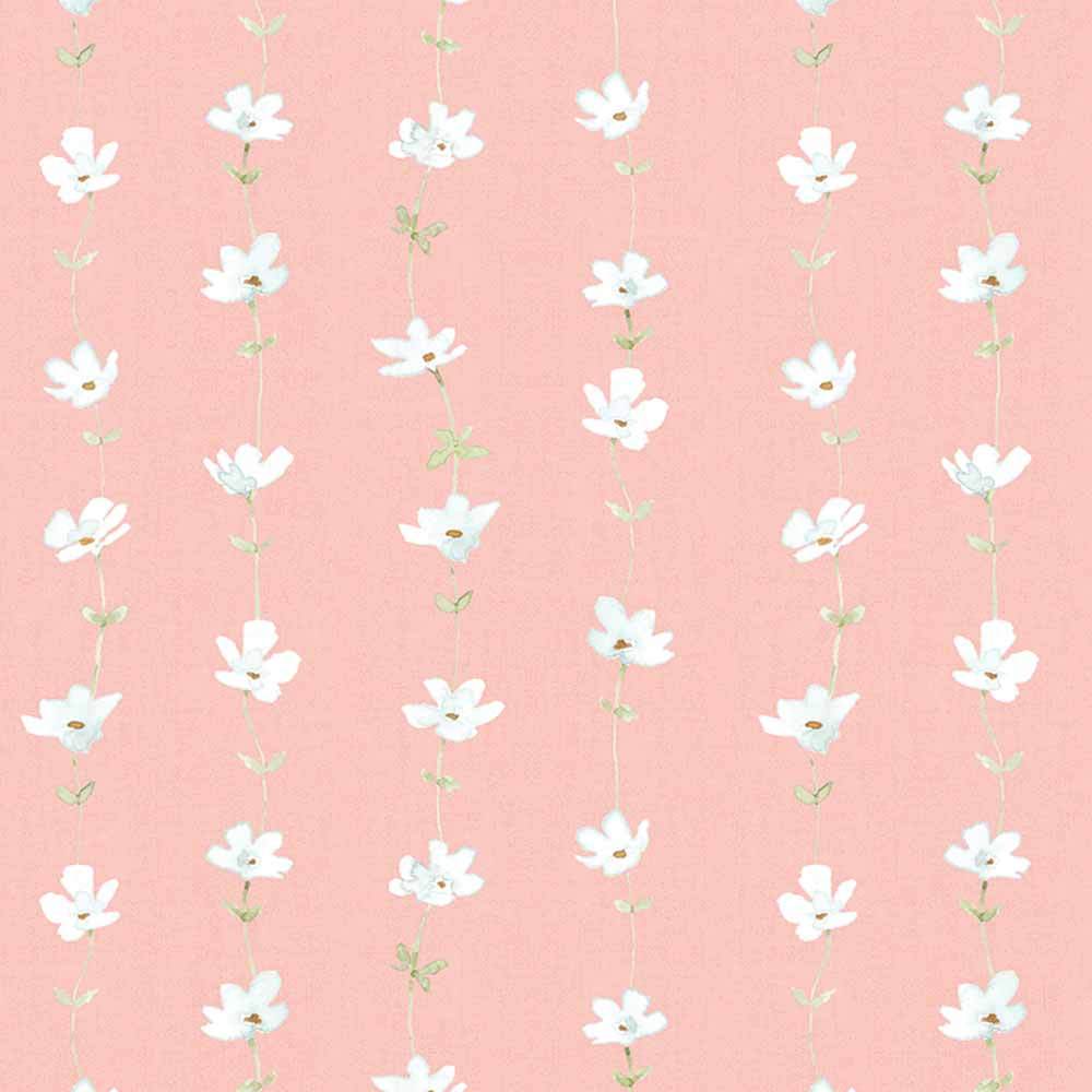 Wilmington Prints - Daisy Days by Beth Grove - Stunning Pink Floral Stripe Fabric by the Yard