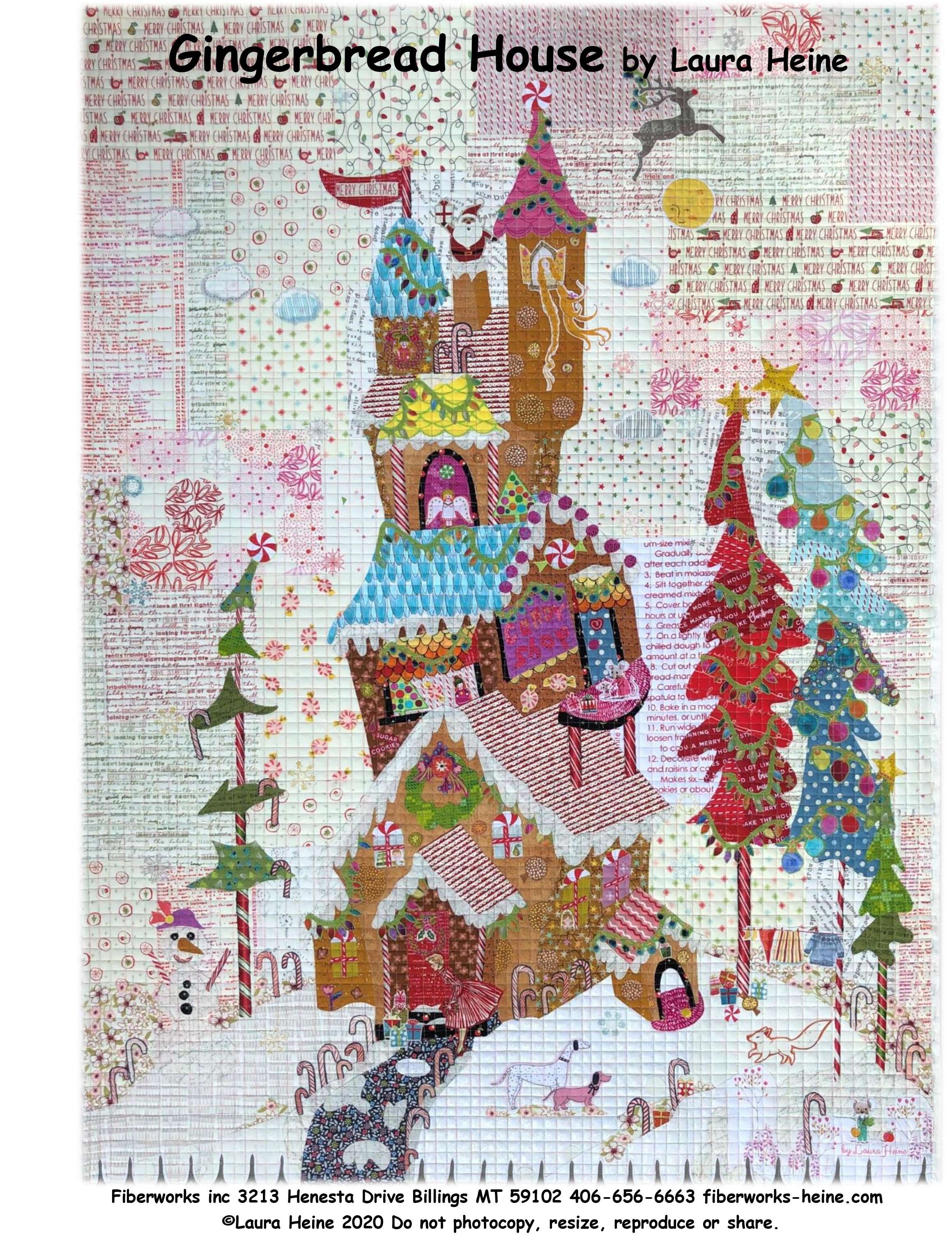 Laura Heine's Enchanting Gingerbread House Collage Pattern