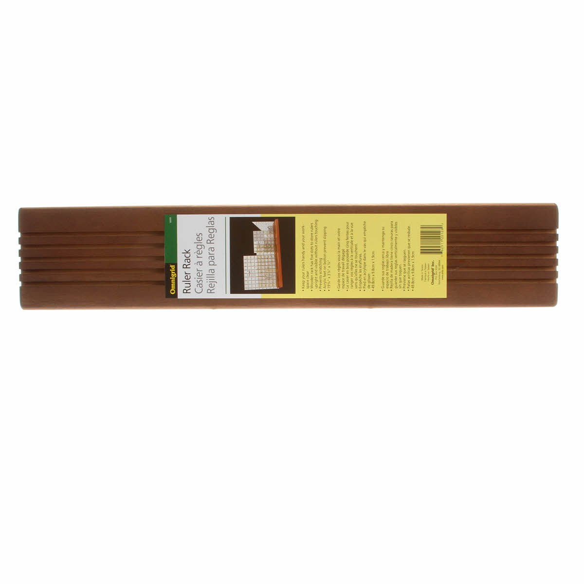 5-Slot Wooden Ruler Storage Rack: Keep Your Rulers Organized!
