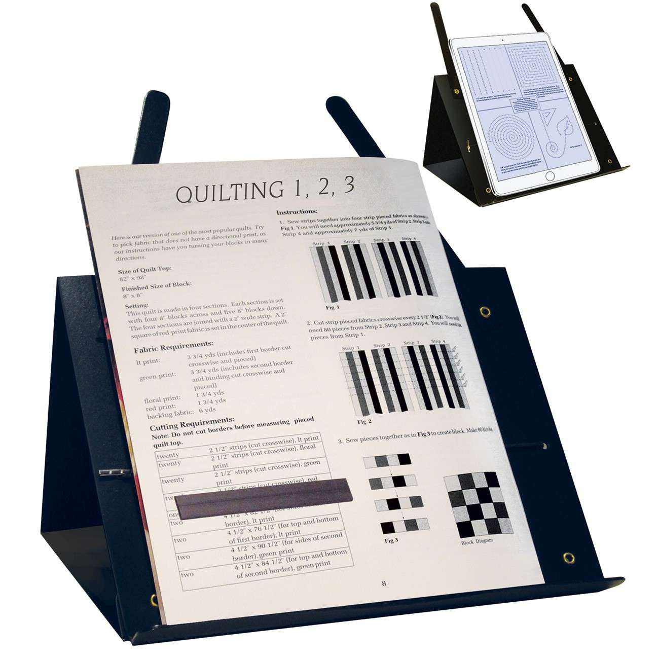 PROP-IT Portable Quilter's Dream Pattern Holder