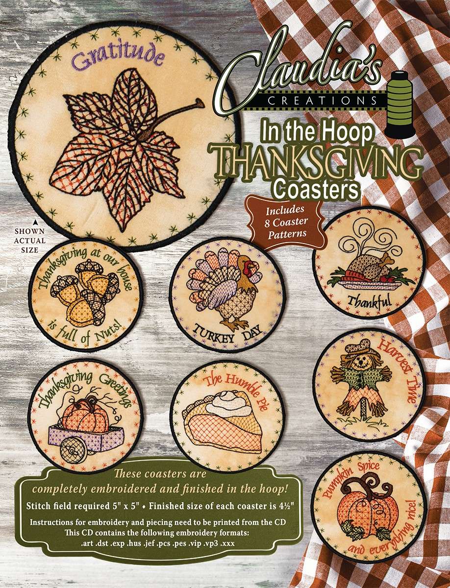 Claudia Dinnell's Enchanting In-the-Hoop Thanksgiving Pattern
