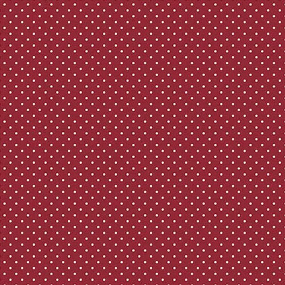 Andover Fabrics - A Woodsy Cottage by Judy Jarvi - Dark Pink Polka Dot Fabric by the Yard