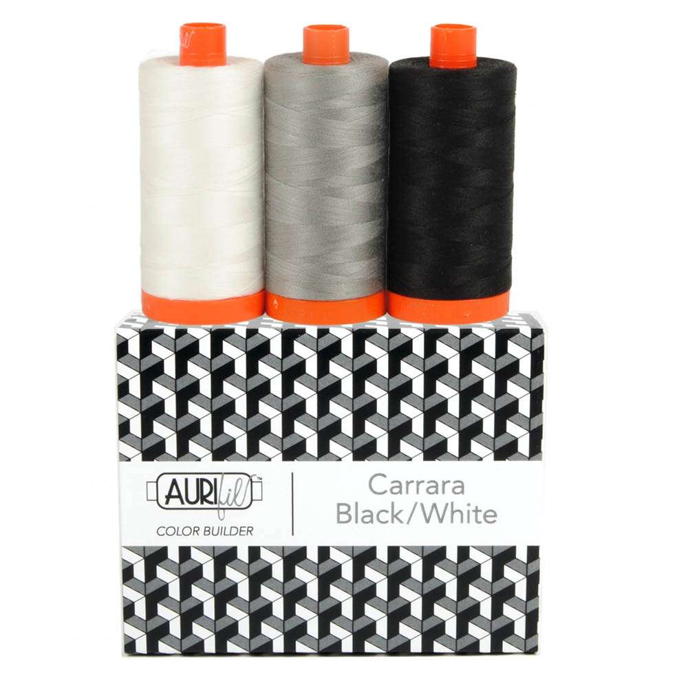Color Builder 3-Piece Set: Stunning Carrara Black/White Thread