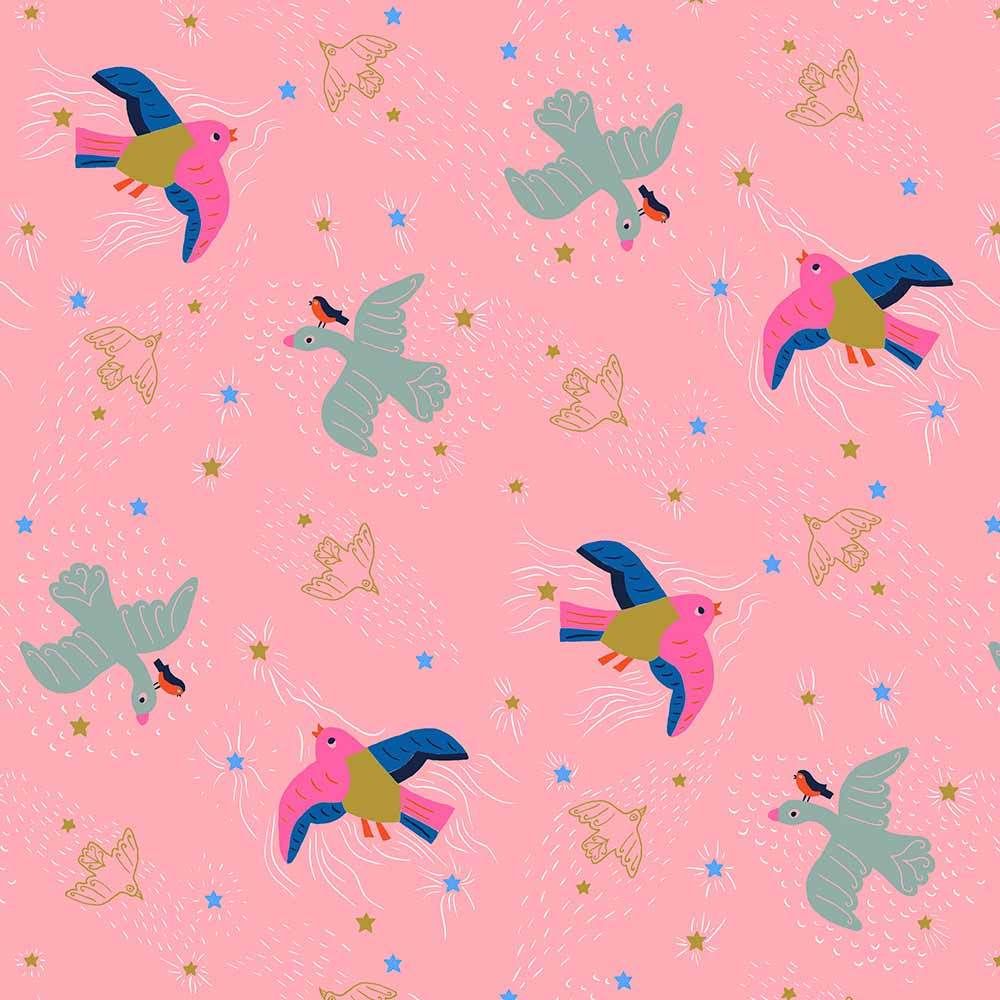 FreeSpirit's 'Just Kitten Around' by Monika Forsberg - High Hopes Pink Yardage: A Feline Fantasy!
