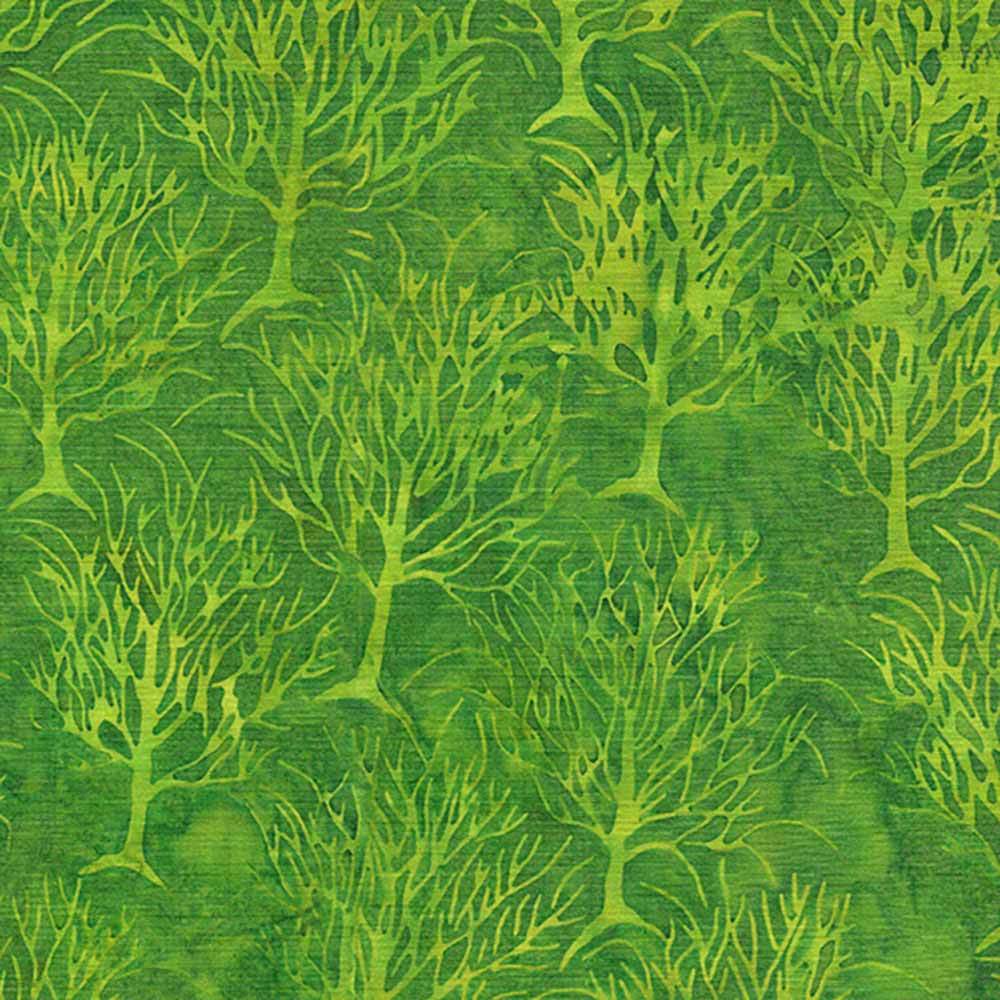 Island Batiks - Spooky Green Apple Tree Yardage - Irresistible Batik Fabric!