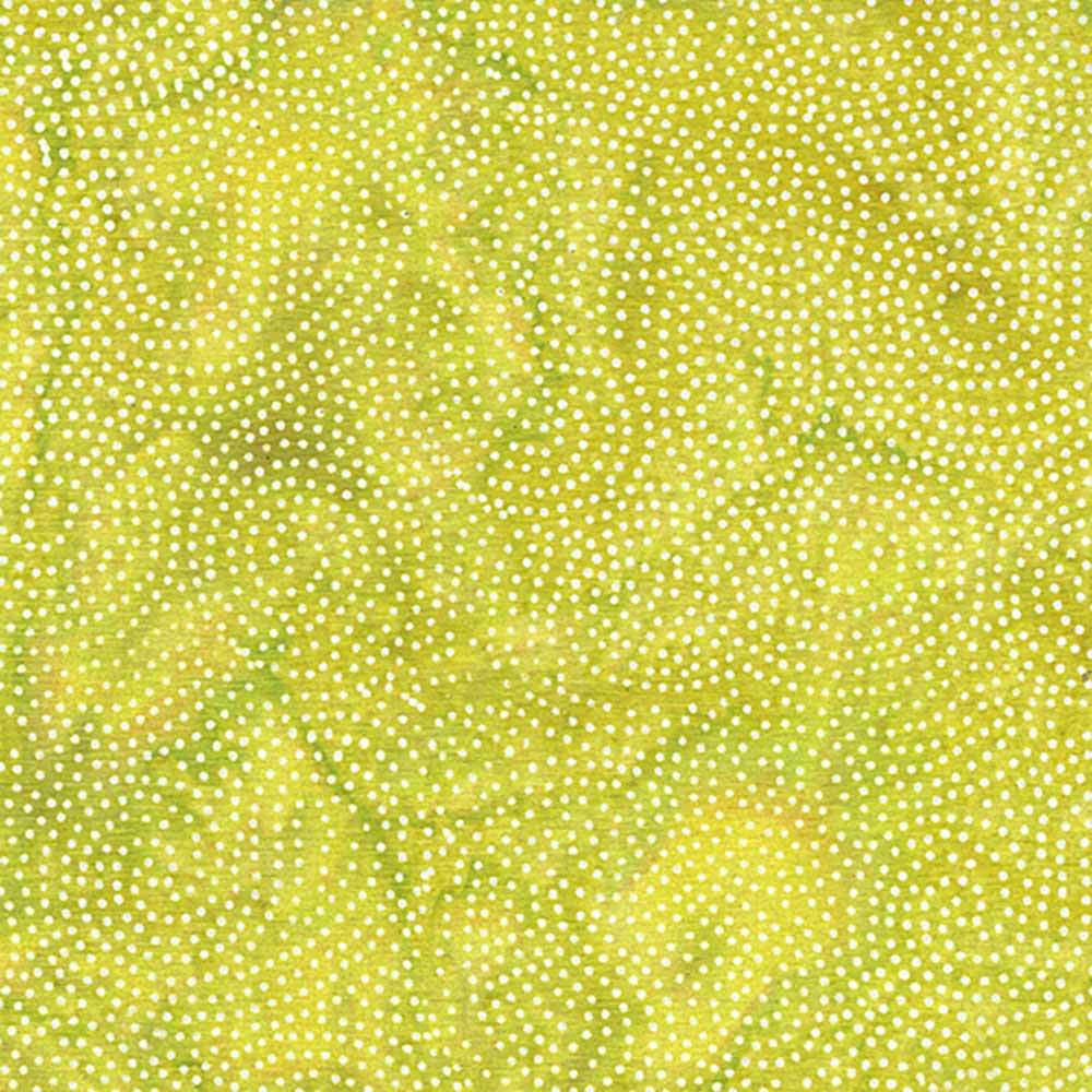 Island Batiks - Stunning Paisley Dot in Green Chartreuse - Yardage