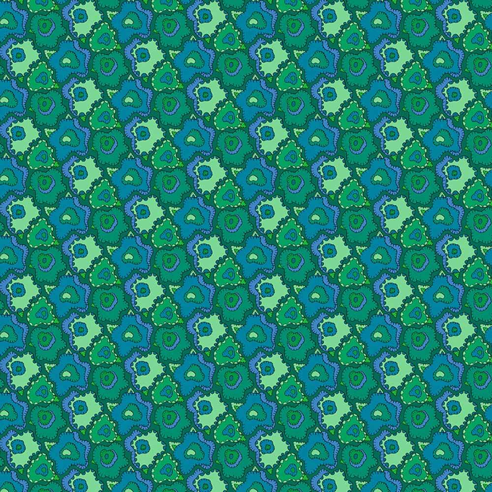 Windham Fabrics - Sally Kelly's Twilight Pop Emerald Digital Print Yardage