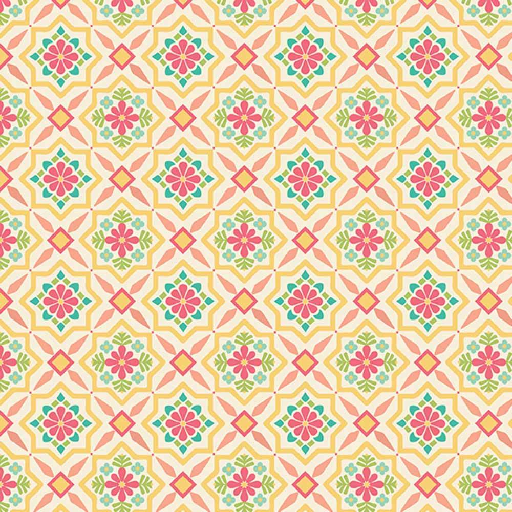 Riley Blake's Market Street Tile in Cream - One Yard Bliss by Heather Peterson