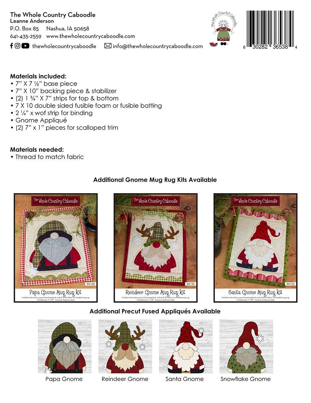 Enchanting Snowflake Gnome Mug Rug Kit - Create Your Own!