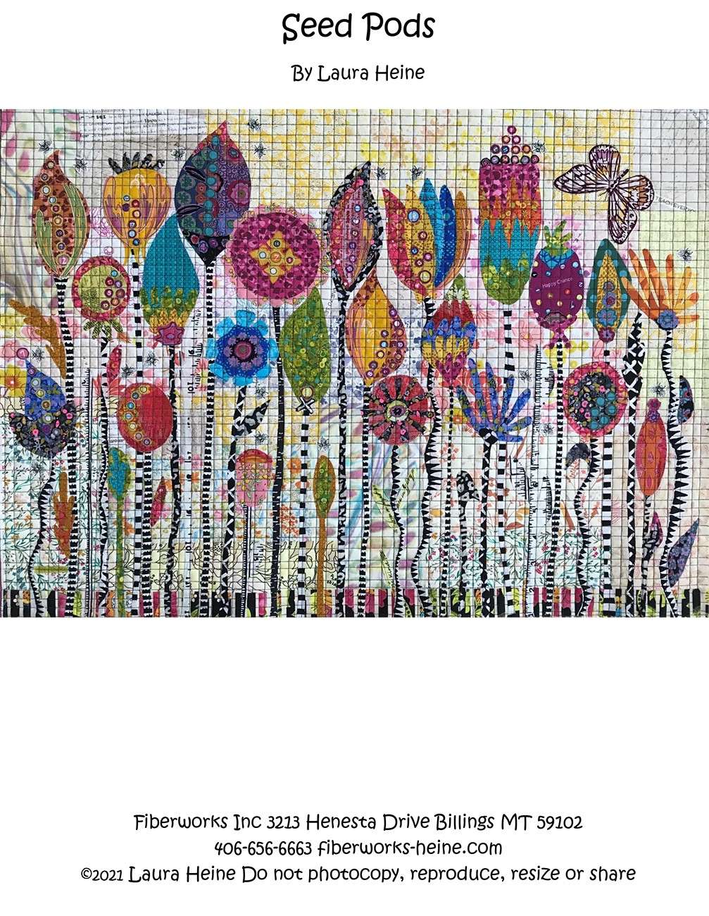 Laura Heine's Stunning Seed Pods Collage Pattern