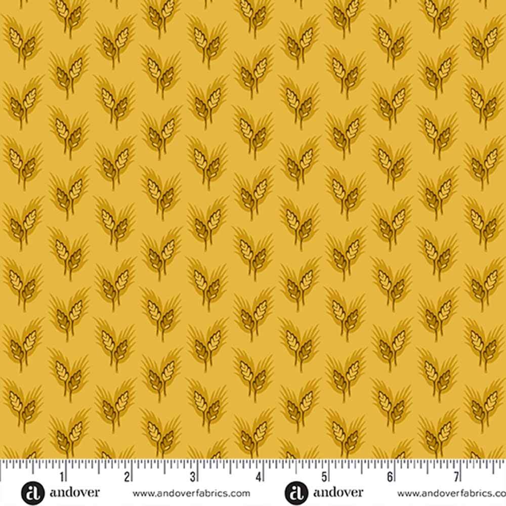 Andover Fabrics - Gathering Collection - Wheat Yellow Yardage: Perfect for Autumn Projects!