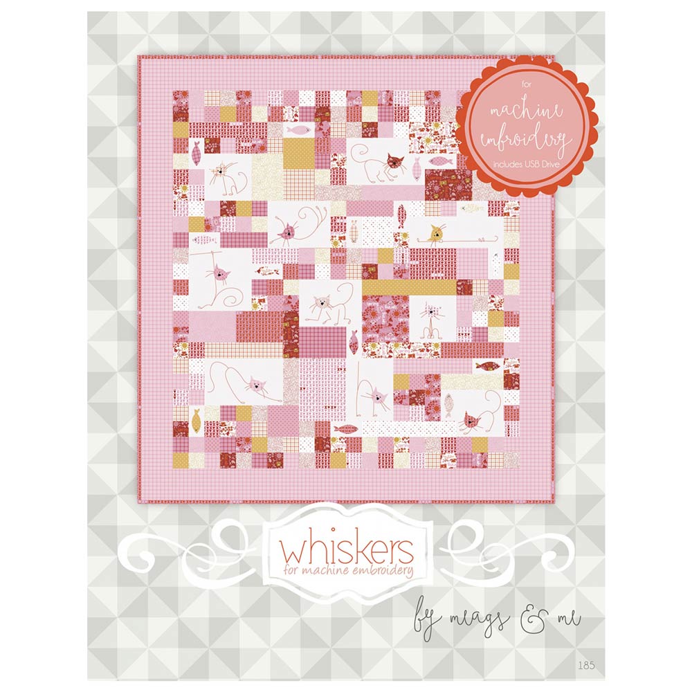 USB Machine Embroidery Pattern with Whiskers - Craft Your Dream Quilt Now!