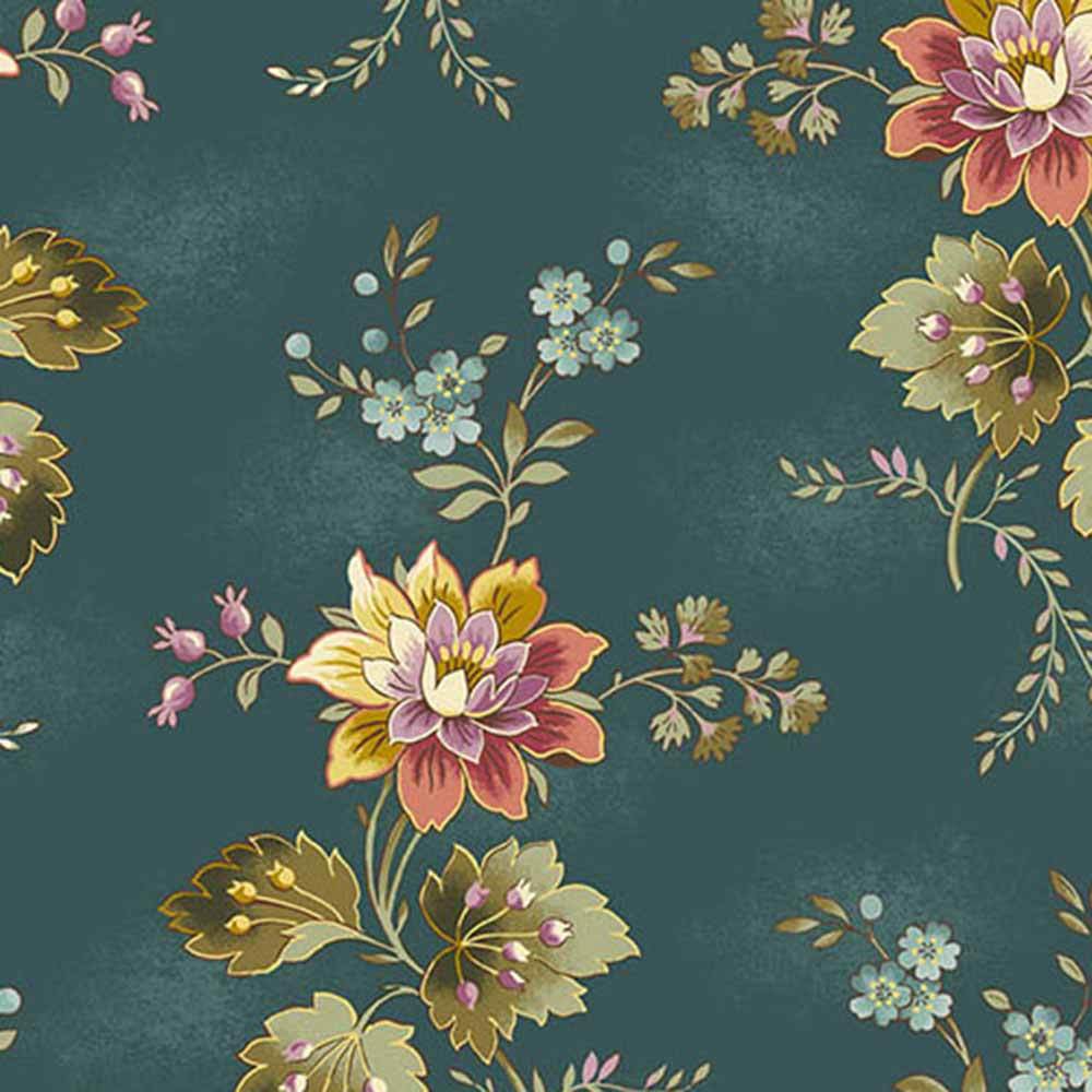 Andover Fabrics - Dahlia by Laundry Basket Quilts - Cardinal Flower - Dusk Yardage: Add Vintage Charm Now!