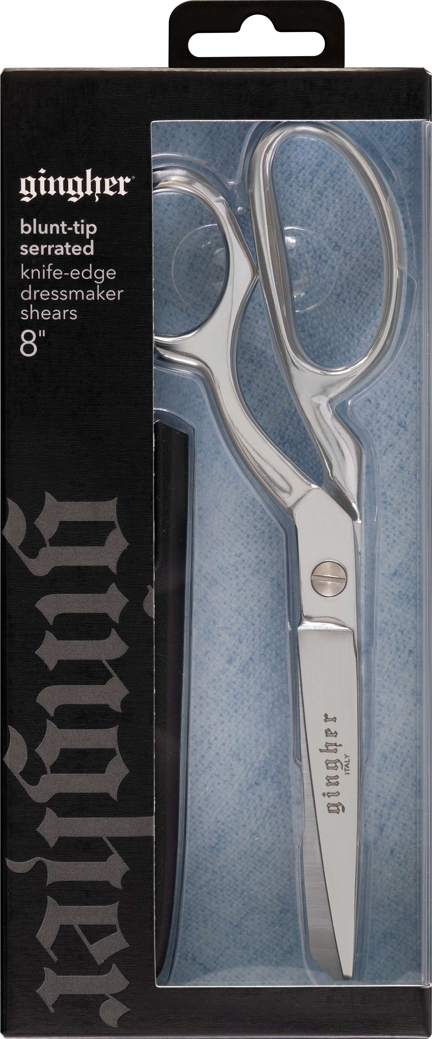 Gingher 8-Inch Blunt-Tip Serrated Dressmaker's Shears: Precision Cutting for Fabrics