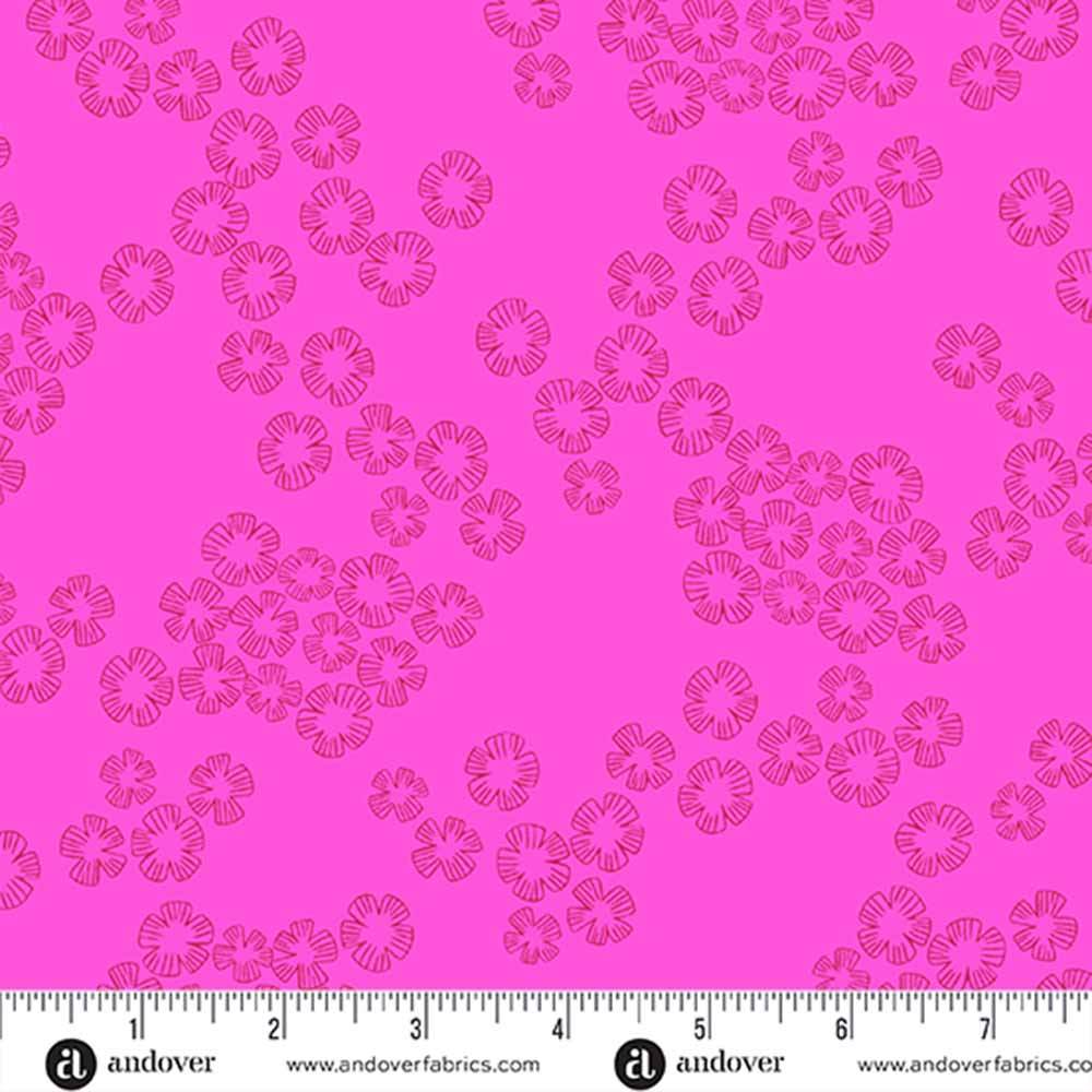 Andover Fabrics - Color Me Pretty by Stephanie Organes - Bubblegum Charm Fabric Yardage