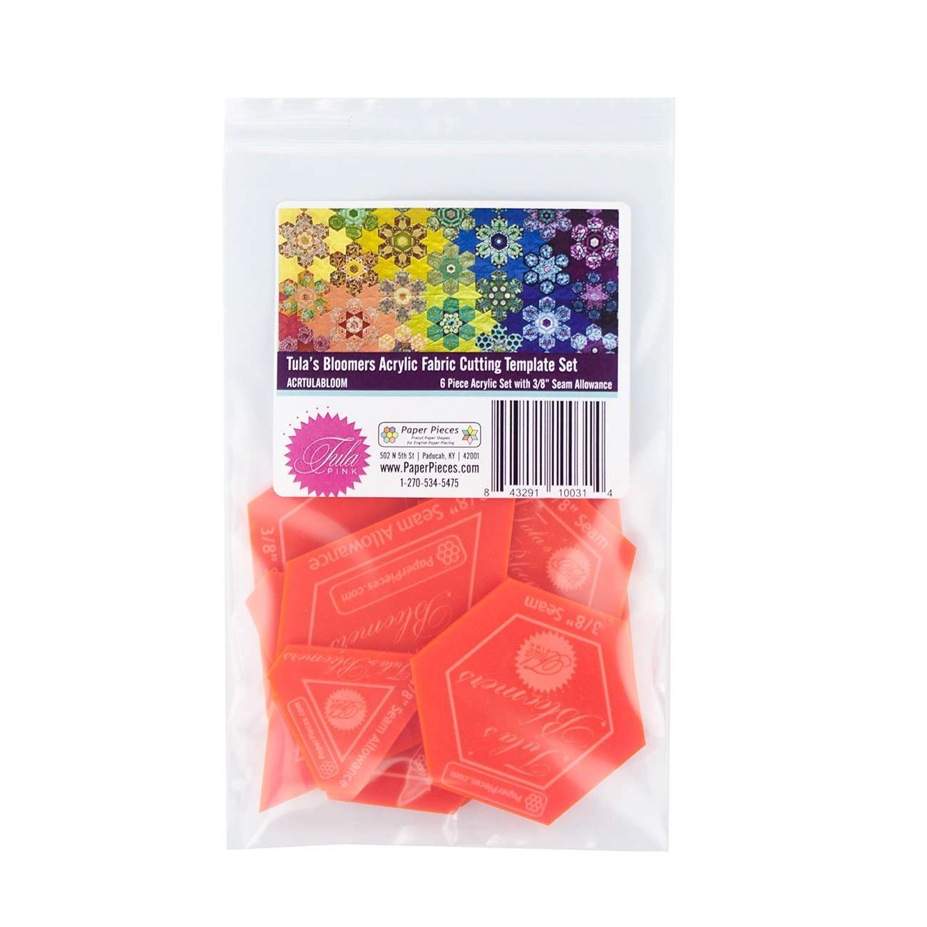 Get Your Hands on This Stunning 6pc Acrylic Fabric Cutting Template Set for Tula's Bloomers!