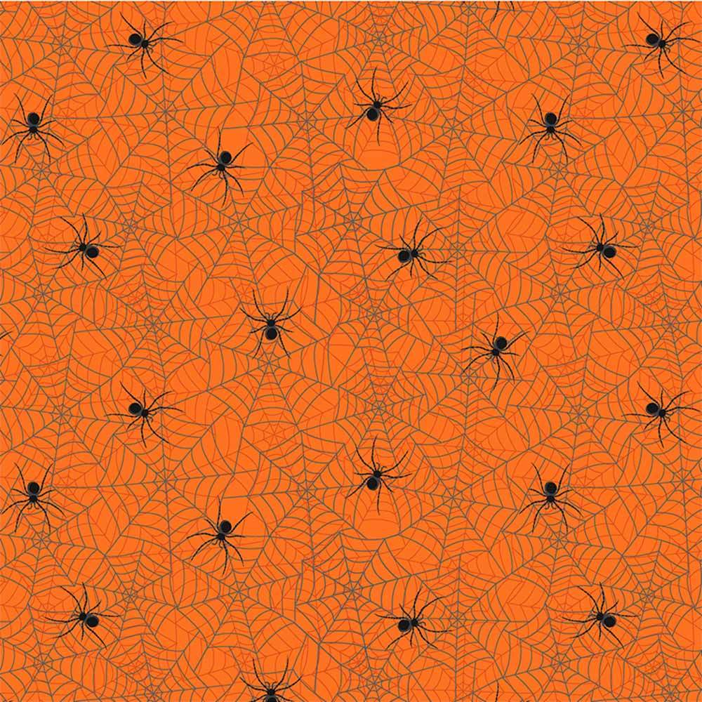 Windham Fabrics - Full Moon Halloween Cobwebs Flame Yardage
