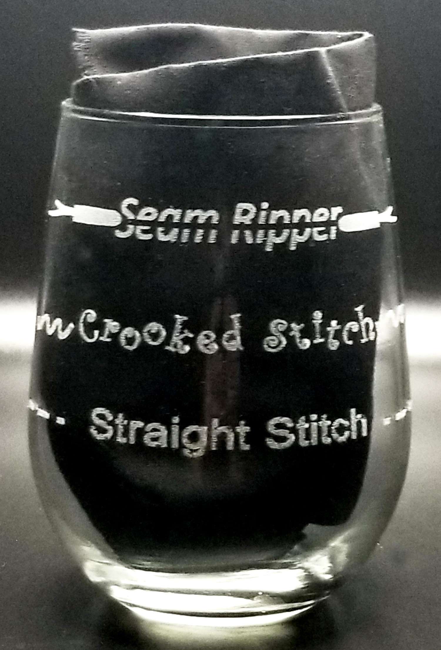 Engraved 17oz Stemless Wine Glass for Wine, Drinks, and Organizing