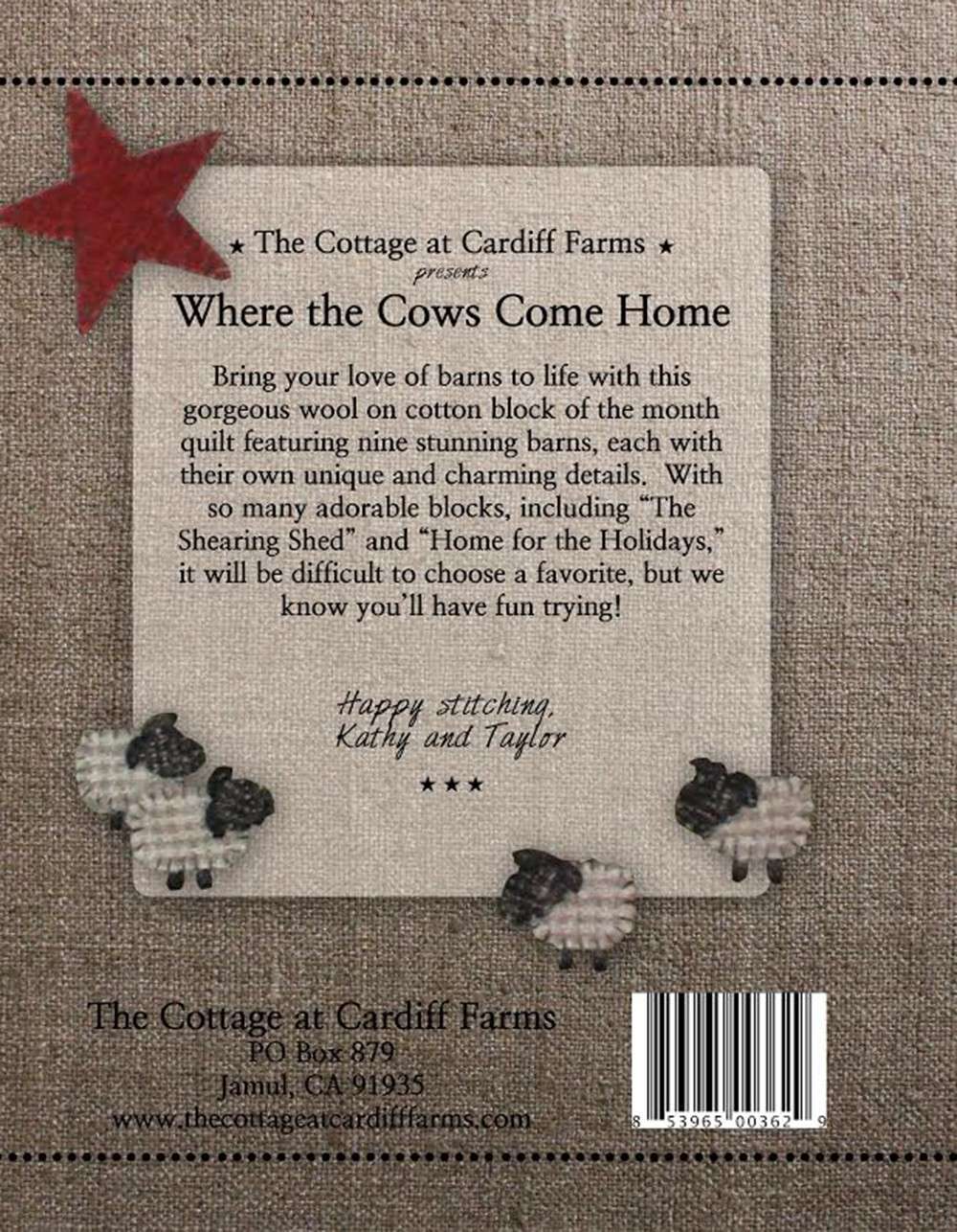 Enchanting 'Where the Cows Come Home' Block of the Month Quilt Pattern