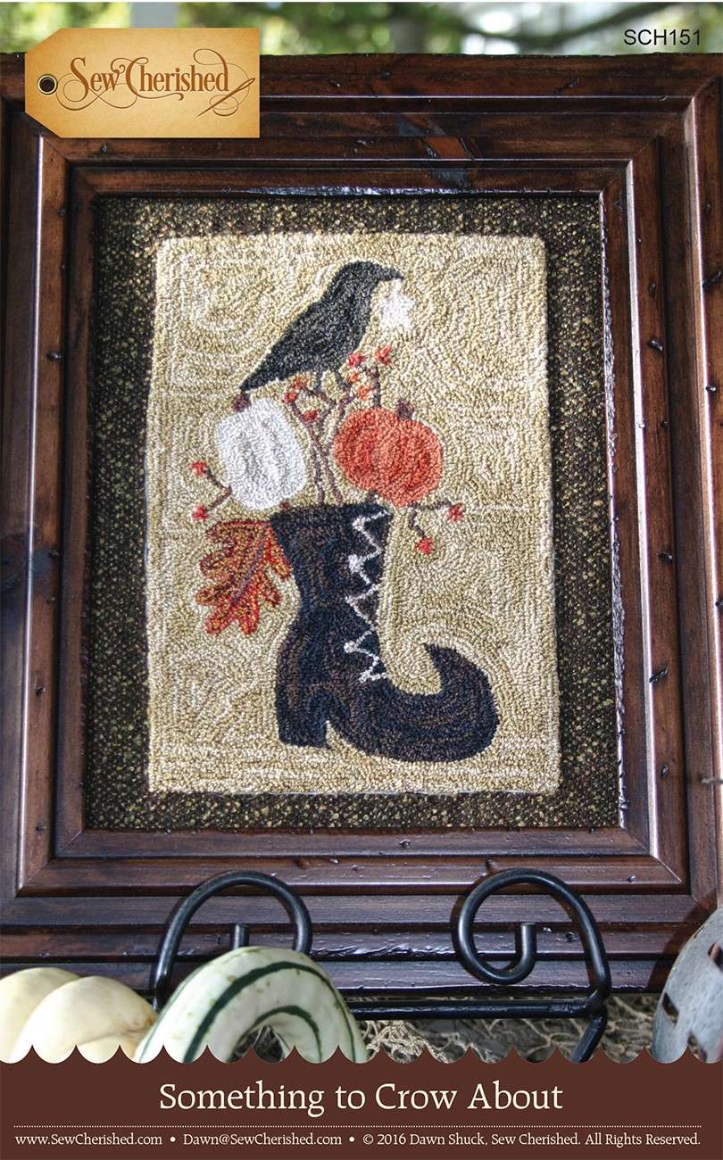 Dawn Shuck's Punchneedle Pattern - Something Truly Crow - worthy!