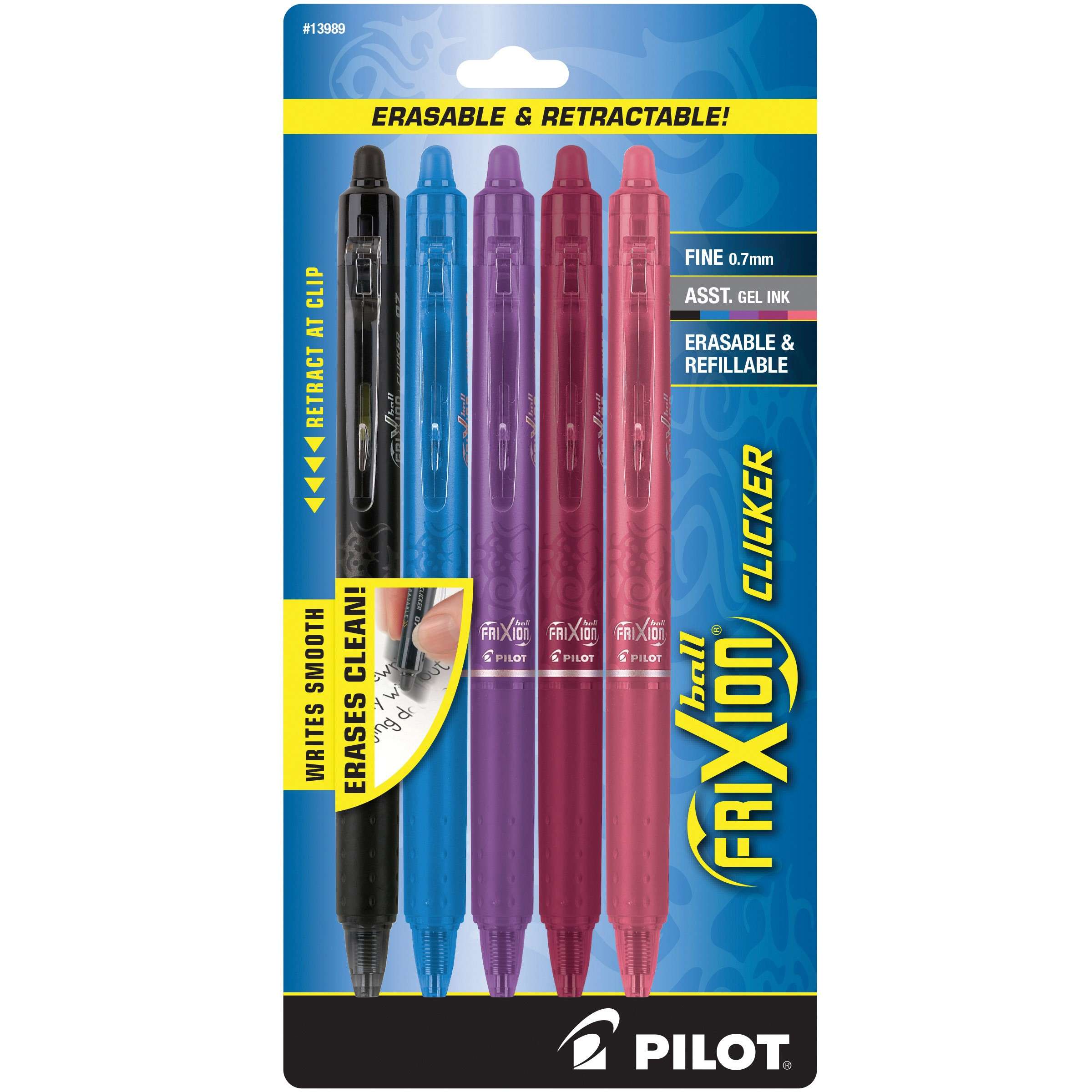 Frixion Clicker Assortment 5-Pack: Erasable Pen Magic!