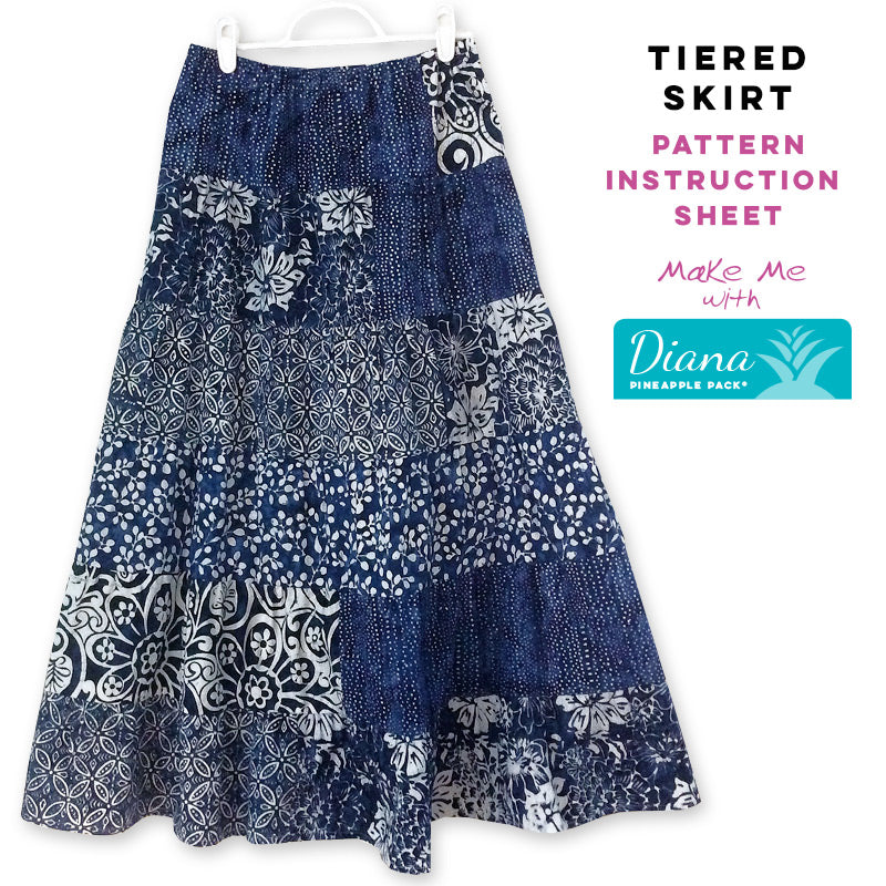Stunning Tiered Strip Skirt - Diana Pineapple Pack Pattern