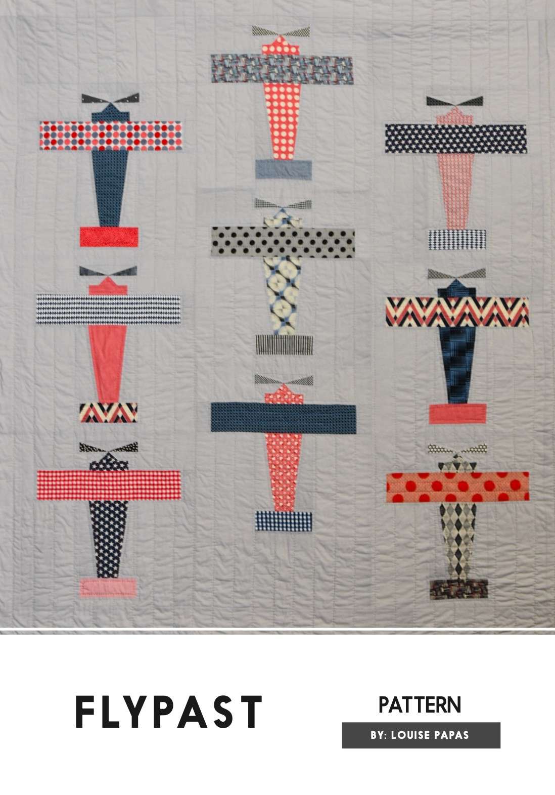 Stunning Flypast Pattern Airplane Quilt